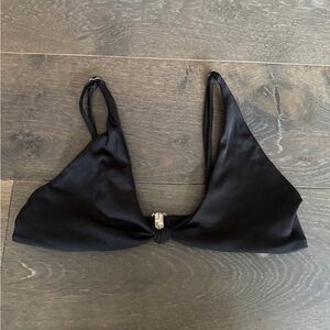 Knotted Black Bikini Top